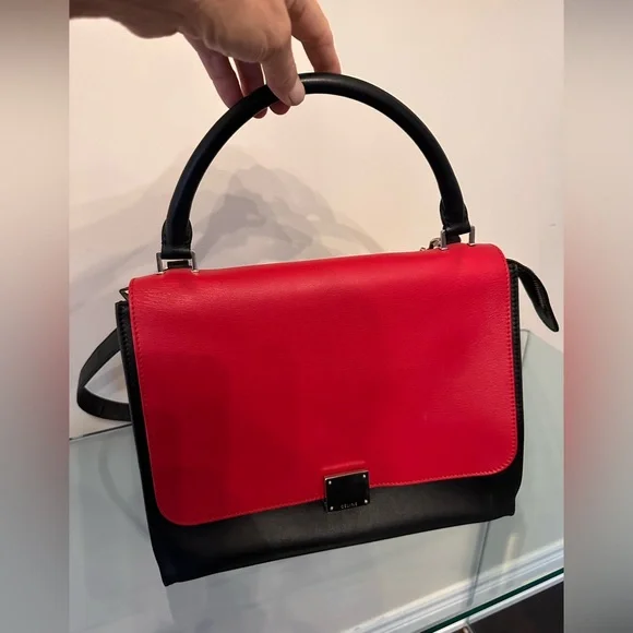 Celine Tricolor Leather Medium Trapeze Bag - Picture 5 of 16